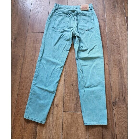 Vintage Y2K 90s Levi's 515 Special Reserve Relaxed Fit Tapered Leg‎ Teal Green - Picture 5 of 9